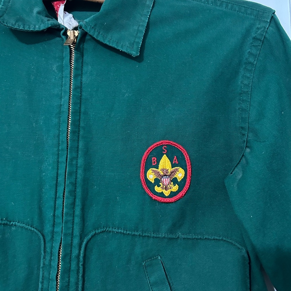 Vintage Boy Scouts of America official Green jacket coat 1960’s with BSA patch - Picture 2 of 12
